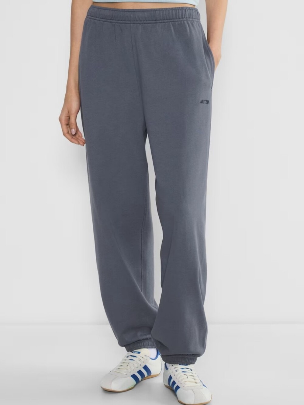 Aritzia Sweatfleece Cozy Fleece Sweatpants 2XS Purple Elastic Waist Oversized